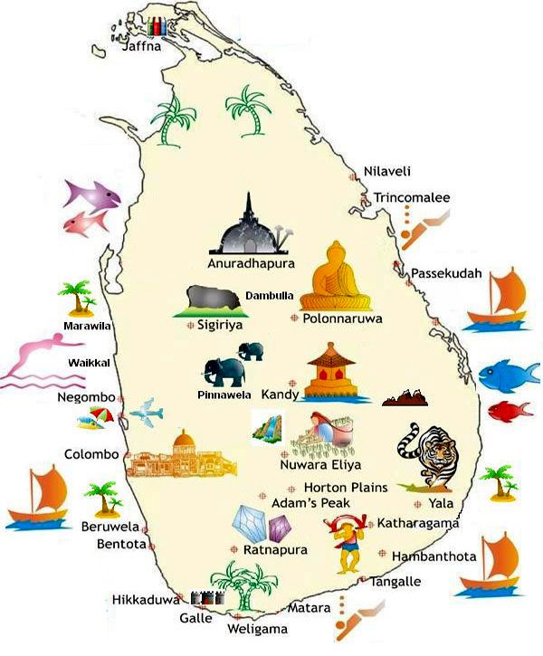 jolie carte sri lanka destination vacances avec enfants